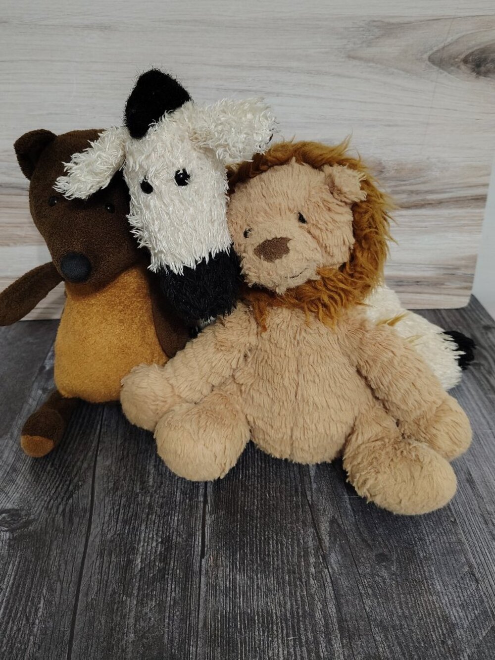 Jellycat Stuffed Animal Bundle Lion Zebra Squirrel Noodle Junglie Fuddlewuddle